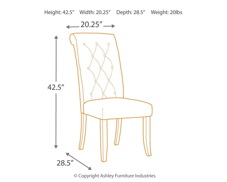 Tripton - Dining Uph Side Chair (2/cn)