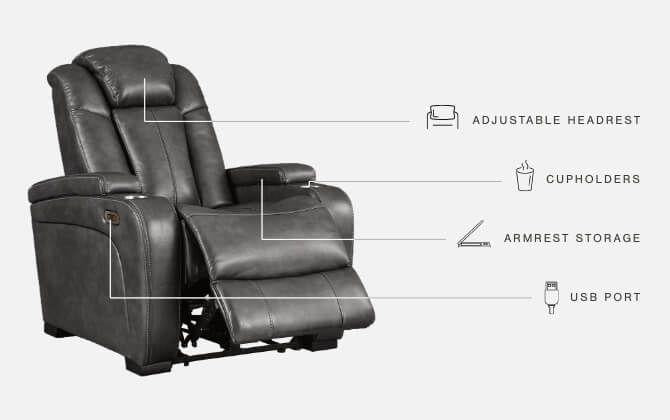 Turbulance - Pwr Recliner/adj Headrest