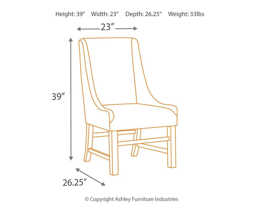 Sommerford - Dining Uph Arm Chair (2/cn)