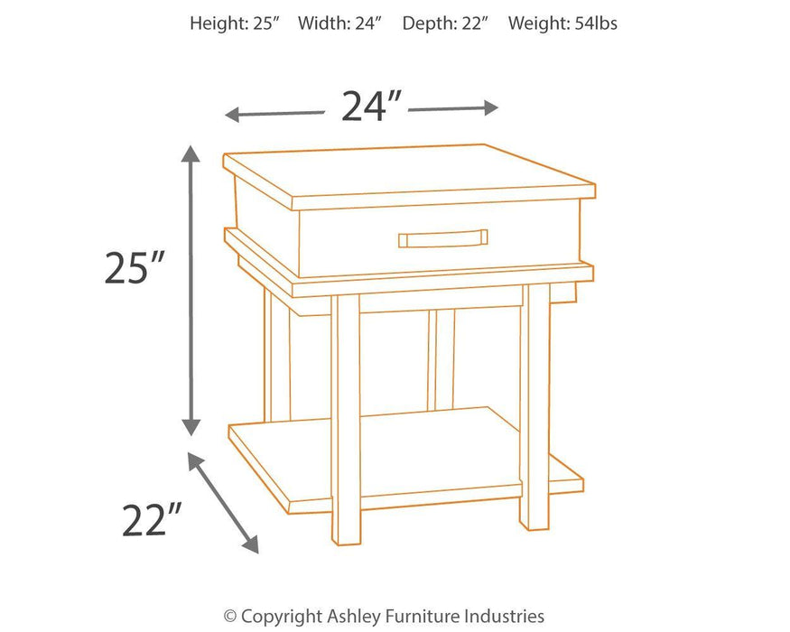 Stanah - Rectangular End Table