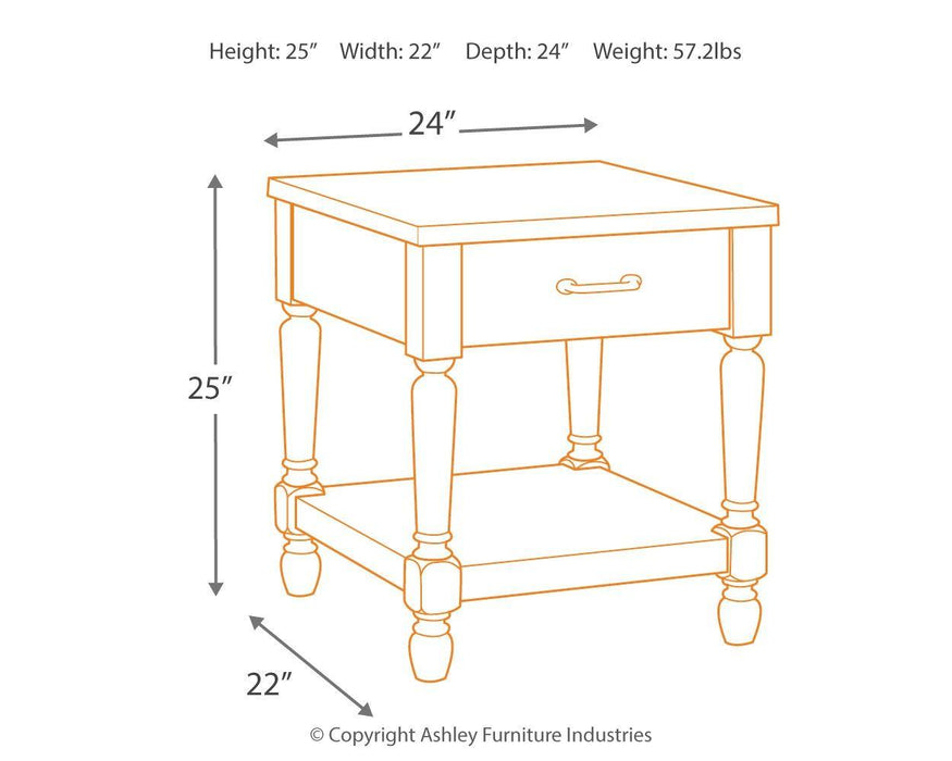 Shawnalore - Rectangular End Table