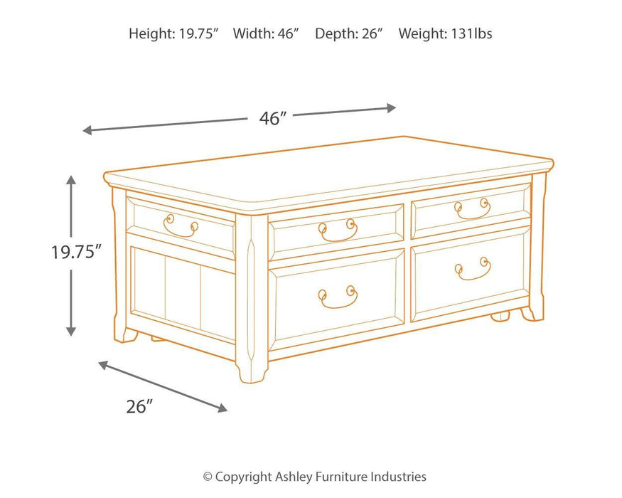 Woodboro - Lift Top Cocktail Table