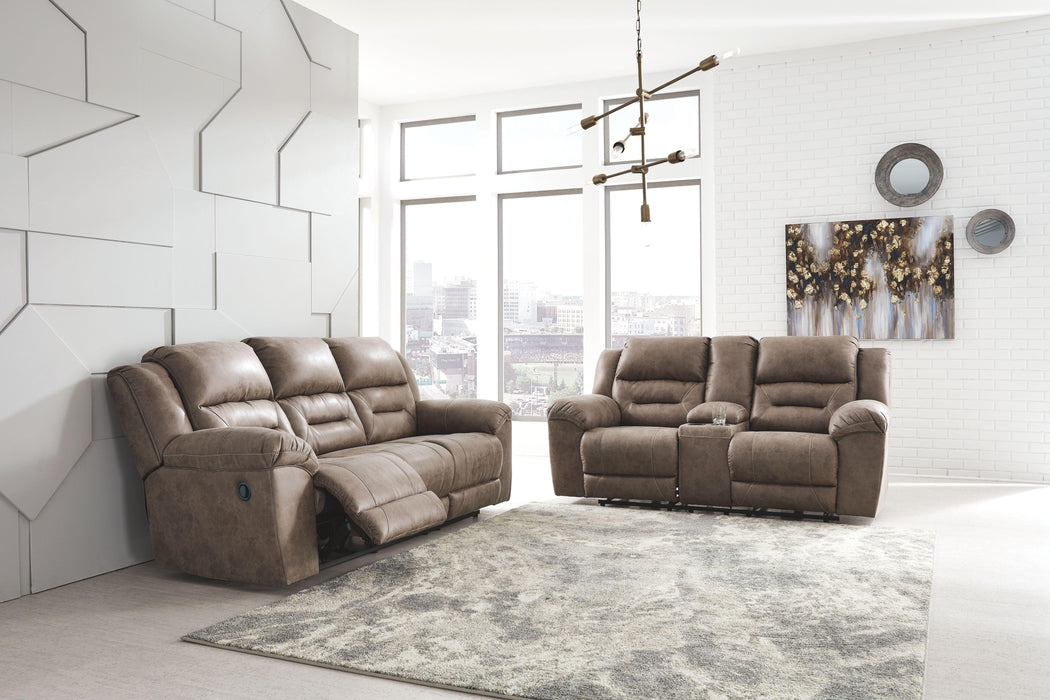 Stoneland - Dbl Rec Loveseat W/console