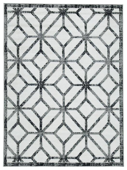 Reidland Black/Cream/Gray 5'3" x 7'3" Rug image