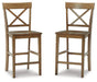 Shully Natural Counter Height Bar Stool image