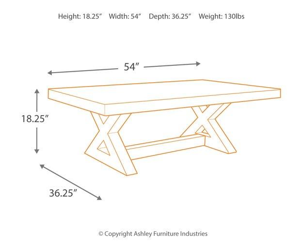 Wesling Light Brown Coffee Table and 2 End Tables