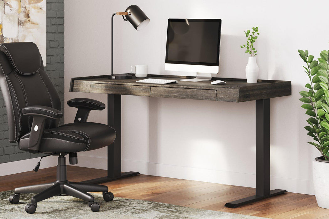 Zendex Dark Brown 55" Adjustable Height Desk