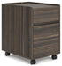 Zendex Dark Brown File Cabinet image