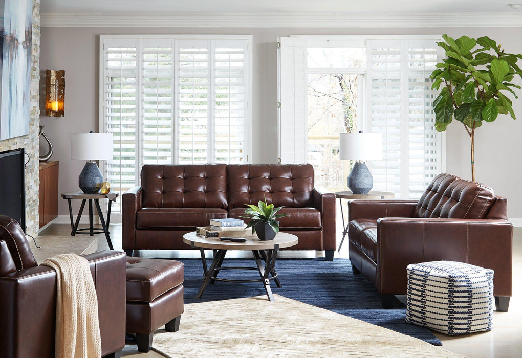 Zontini Light Brown Coffee Table and 2 End Tables