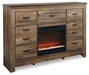 Trinell Dresser with Electric Fireplace image