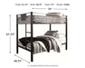 Dinsmore Bunk Bed with Ladder - Yulissa Home Furnishings (NJ)