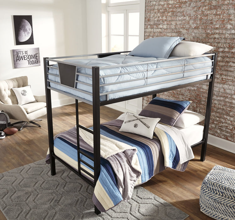 Dinsmore Bunk Bed with Ladder - Yulissa Home Furnishings (NJ)