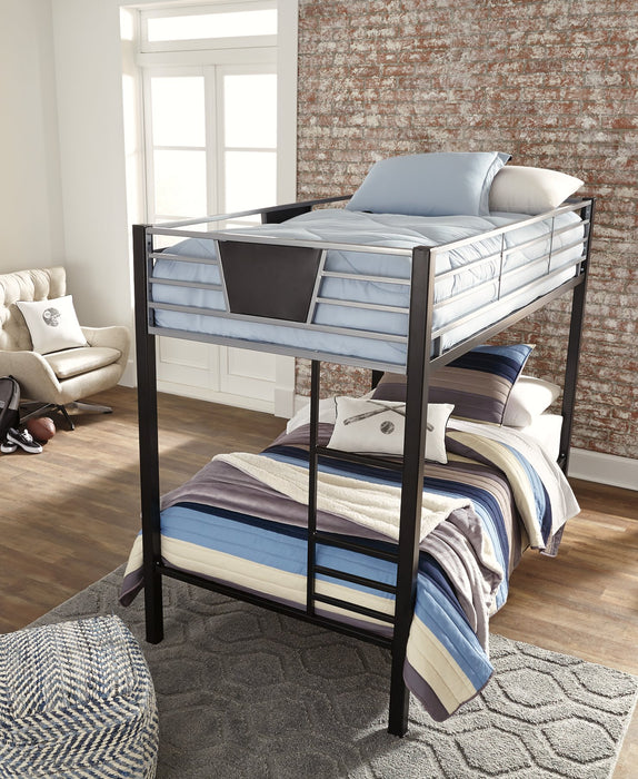 Dinsmore Bunk Bed with Ladder - Yulissa Home Furnishings (NJ)