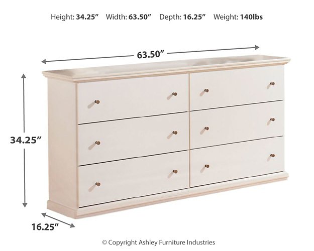 Bostwick Shoals Dresser and Mirror - Yulissa Home Furnishings (NJ)