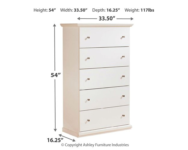 Bostwick Shoals Youth Chest of Drawers - Yulissa Home Furnishings (NJ)