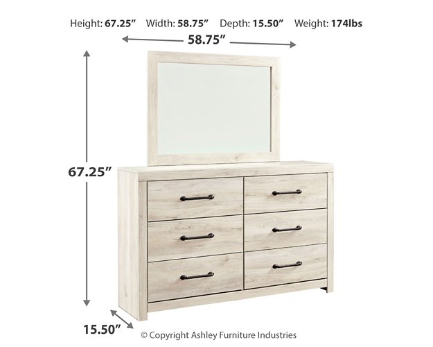 Cambeck Dresser and Mirror - Yulissa Home Furnishings (NJ)