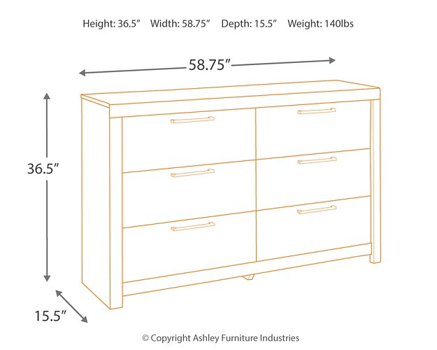 Derekson Dresser and Mirror - Yulissa Home Furnishings (NJ)