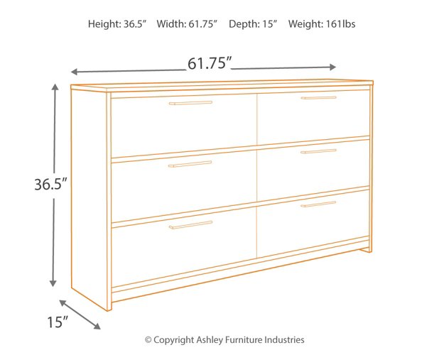 Baystorm Dresser and Mirror - Yulissa Home Furnishings (NJ)