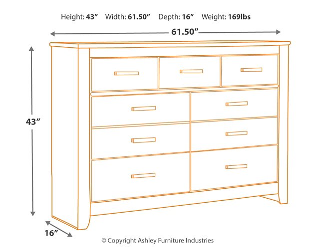 Brinxton Dresser and Mirror - Yulissa Home Furnishings (NJ)