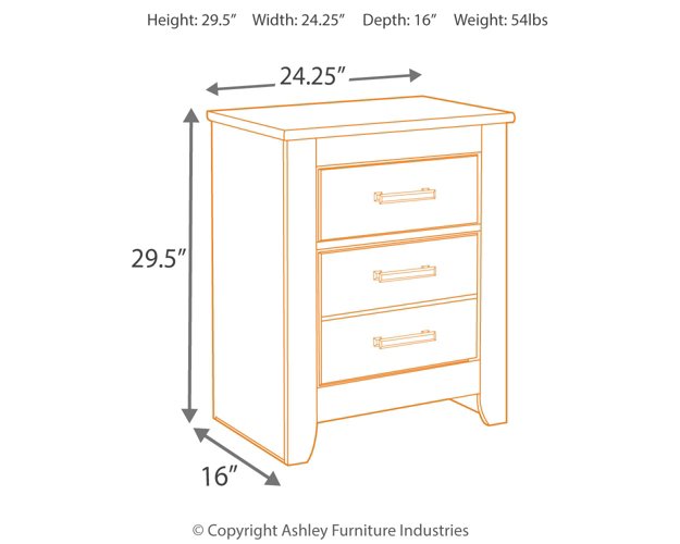 Brinxton Nightstand - Yulissa Home Furnishings (NJ)