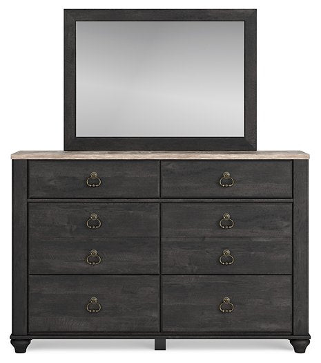 Nanforth Dresser and Mirror - Yulissa Home Furnishings (NJ)