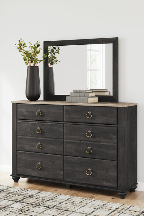 Nanforth Dresser and Mirror - Yulissa Home Furnishings (NJ)