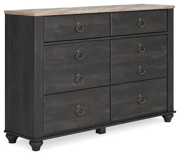 Nanforth Dresser and Mirror - Yulissa Home Furnishings (NJ)