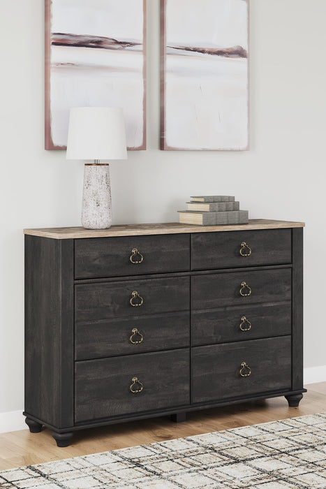 Nanforth Dresser and Mirror - Yulissa Home Furnishings (NJ)