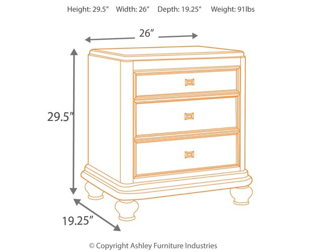 Coralayne Nightstand - Yulissa Home Furnishings (NJ)