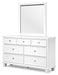 Fortman Dresser and Mirror - Yulissa Home Furnishings (NJ)