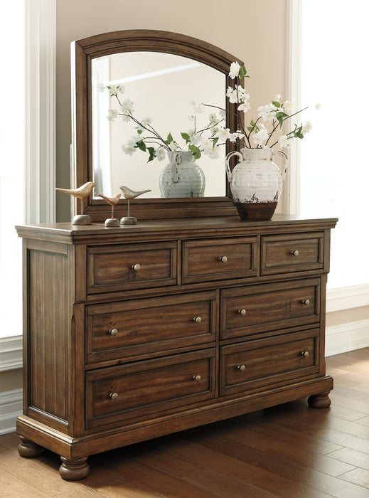 Flynnter Dresser and Mirror - Yulissa Home Furnishings (NJ)