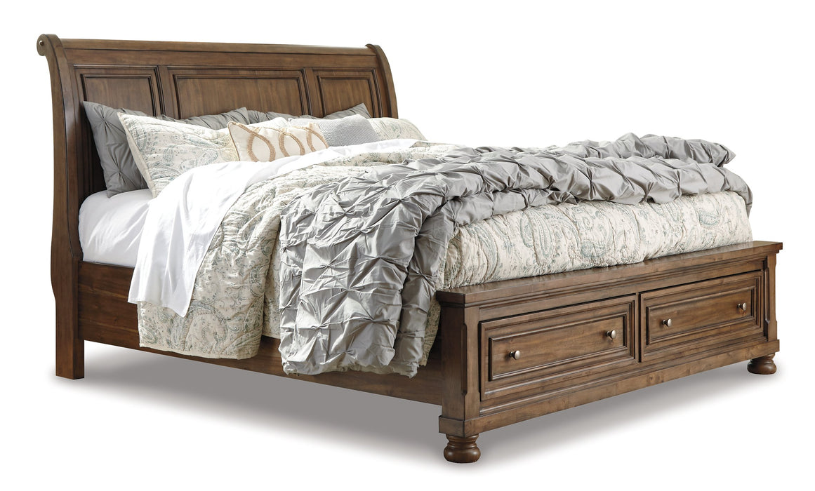 Flynnter Bed with 2 Storage Drawers - Yulissa Home Furnishings (NJ)