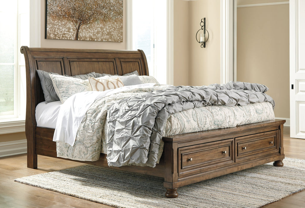 Flynnter Bed with 2 Storage Drawers - Yulissa Home Furnishings (NJ)