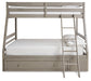 Lettner Youth Bunk Bed with 1 Large Storage Drawer - Yulissa Home Furnishings (NJ)