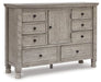 Harrastone Dresser and Mirror - Yulissa Home Furnishings (NJ)