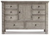 Harrastone Dresser and Mirror - Yulissa Home Furnishings (NJ)