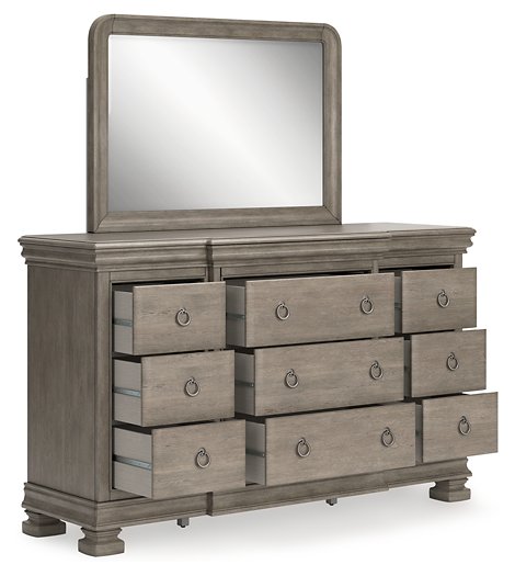 Lexorne Dresser and Mirror - Yulissa Home Furnishings (NJ)