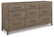 Chrestner Dresser and Mirror - Yulissa Home Furnishings (NJ)