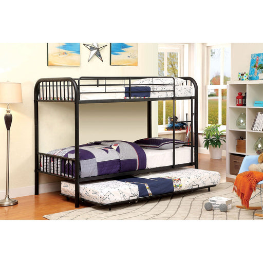 RAINBOW Black Metal Twin/Twin Bunk Bed image