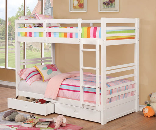 California IV White Twin/Twin Bunk Bed image