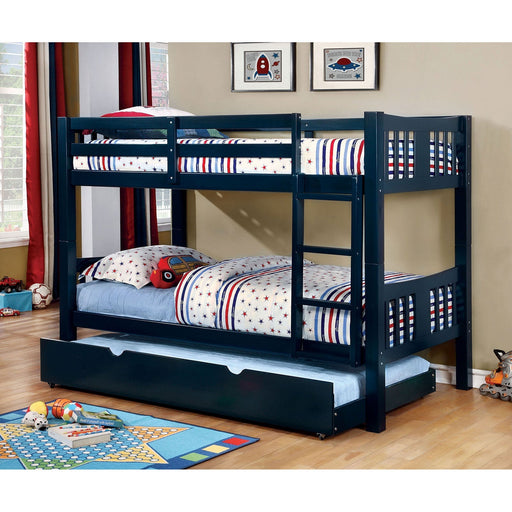 CAMERON Blue Twin/Twin Bunk Bed image