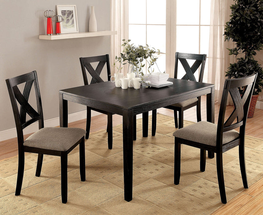 GLENHAM Brushed Black/Gray 5 Pc. Dining Table Set image