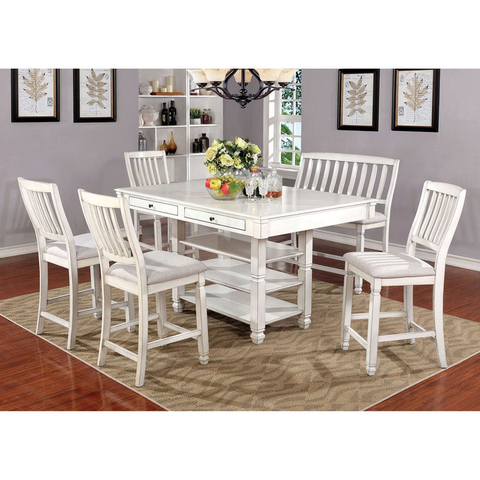 Kaliyah Antique White 7 Pc. Dining Table Set image