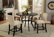 Kaitlin Light Walnut 5 Pc. Round Dining Table Set image