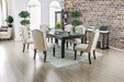 SANIA I Antique Black, Ivory 9 Pc. Dining Table Set image