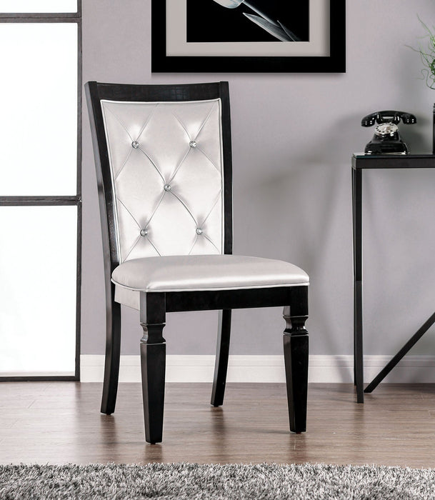 Alena Black/Silver Side Chair (2/CTN) image