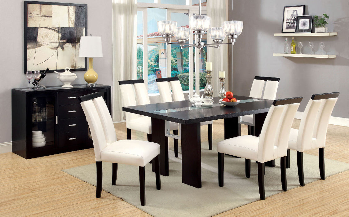 Luminar Black Glass-Insert Dining Table image