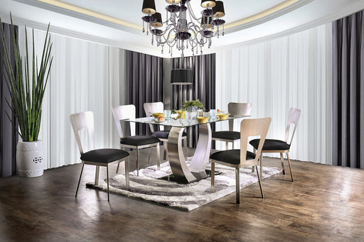 NOVA Silver/Black 7 Pc. Dining Table Set image