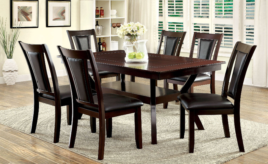 BRENT Dark Cherry 7 Pc. Dining Table Set