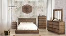 COIMBRA Rustic Natural Tone 5 Pc. Queen Bedroom Set w/ 2NS image